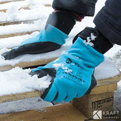 gants de travail nitrile anti froid hydronit